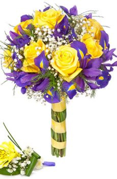 Букет невесты   Бутоньерка № 36