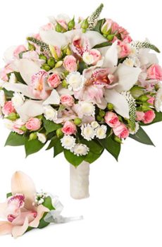 Букет невесты   Бутоньерка № 38